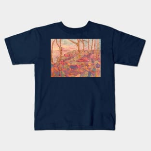 Sunrise by the Lake in the Park Kids T-Shirt